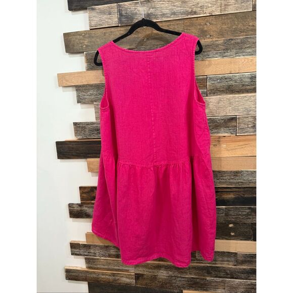 Bryn Walker Pink Linen Sleeveless Angeline Tunic lagenlook size XL - Picture 2 of 8